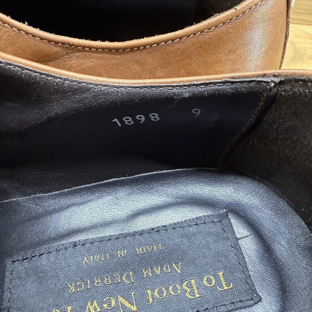 Too Boot New York 9 Adam Derrick Walnut Leather Dress Oxfords